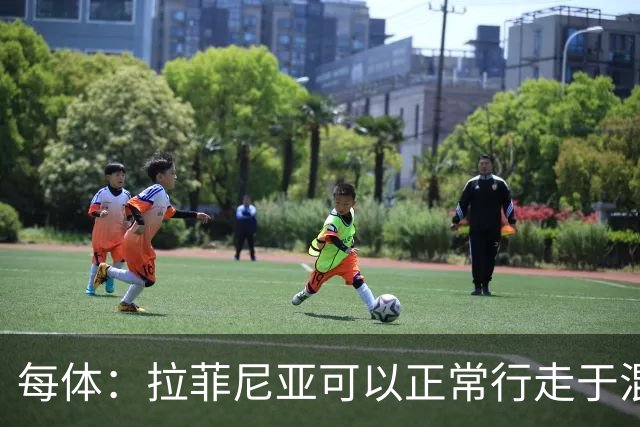 每体：拉菲尼亚可以正常行走于混采区，没有表现出明显的行走障碍